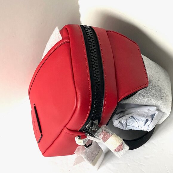 Coach Edge L Pack Mens Red Leather Small Sling Shoulder Bag CM154 ORG PKG - Picture 9 of 11